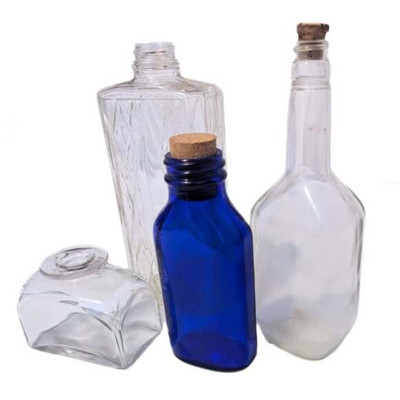 Vintage Antique Medicine Apothecary Bottles Lot of 4 Cobalt Blue Phillips 1930s - Picture 3 of 14